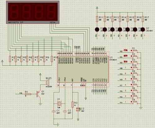 單片機7人多數表決器 源程序與電路原理圖設計
